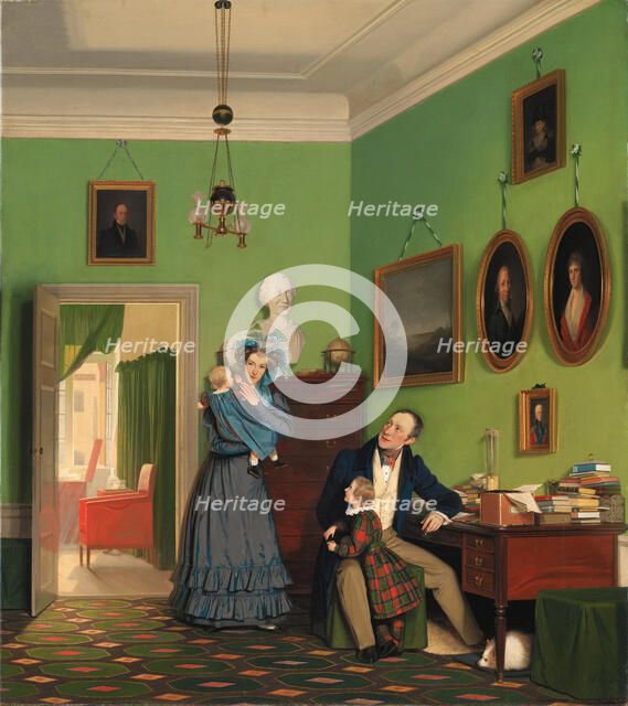 The Waagepetersen Family, 1830. Creator: Wilhelm Bendz.