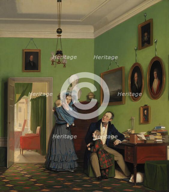 The Waagepetersen Family, 1830. Artist: Bendz, Wilhelm (1804-1832)