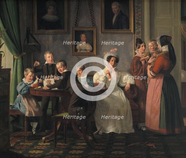 The Waagepetersen Family, 1836. Creator: Wilhelm Marstrand.