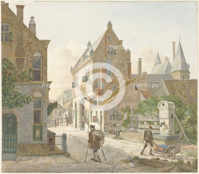 The Waardpoort and the Oude Gracht in Utrecht, 1814. Creator: Jan Hendrik Verheyen.