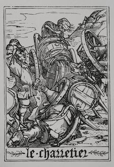 The Waggoner from "The Dance of Death", 1547, (1877). Creator: Unknown