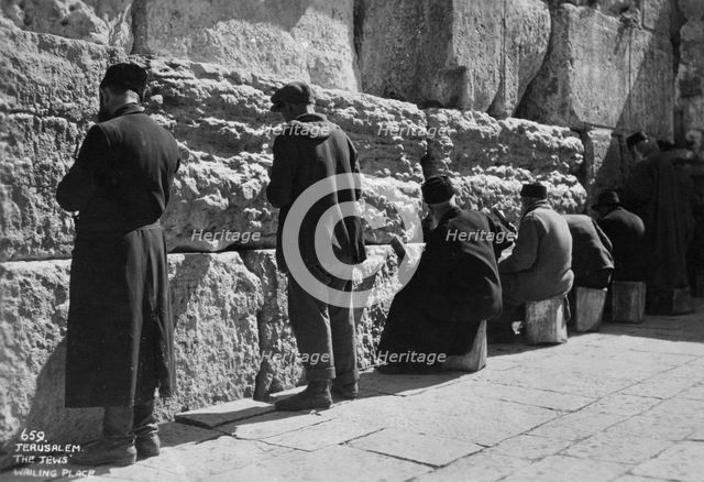 The Wailing Wall, Jerusalem, c1920s-c1930s(?). Artist: Unknown