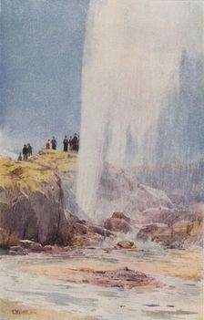 The Wairoa Geyser, New Zealand 1923. Creator: Frank Wright