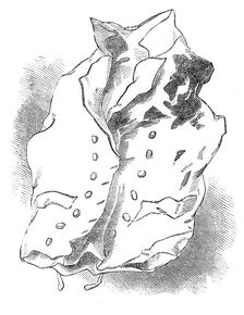 The waistcoat worn by Nelson, at the Battle of Trafalgar, 1845. Creator: Unknown