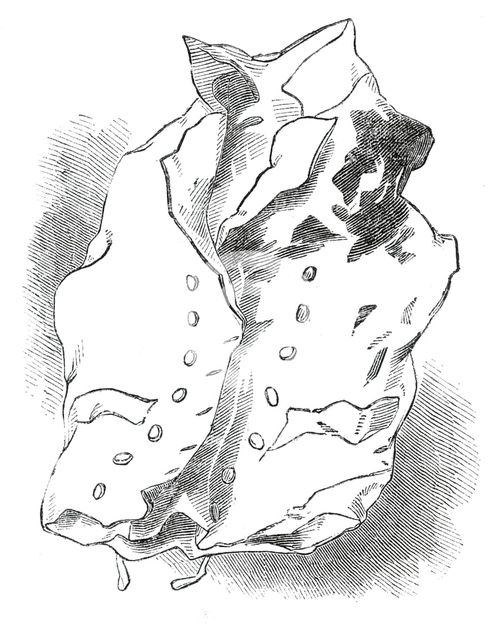 The waistcoat worn by Nelson, at the Battle of Trafalgar, 1845. Creator: Unknown.
