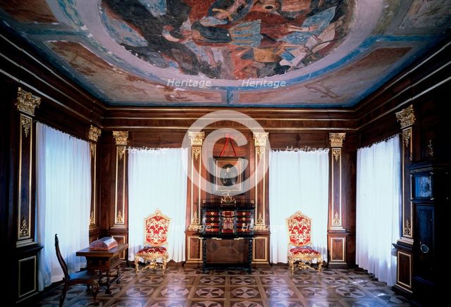 'The Walnut Study of the Menshikov Palace in Saint Petersburg', 1710s.  Artist: Giovanni Maria Fontana