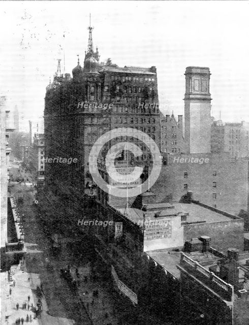 The Waldorf-Astoria, The First Hotel To Be Fitted With Wireless Telegraphy, 1909. Creator: Byron.