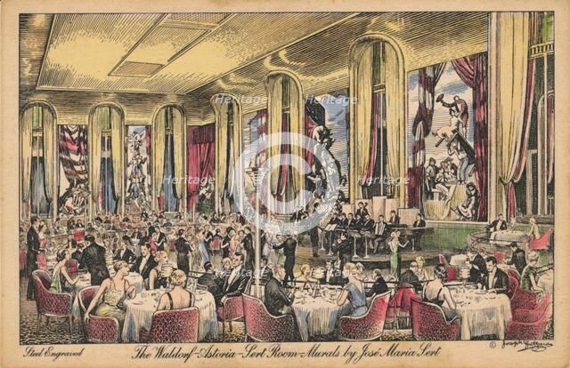 'The Waldorf Astoria, Sert Room, Murals by Jose Maria Sert' c1930s. Artist: Unknown