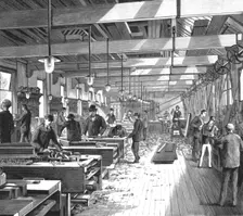 'The Walker Engineering Laboratories at Liverpool; The Wood-working Department 1890. Creator: Unknown