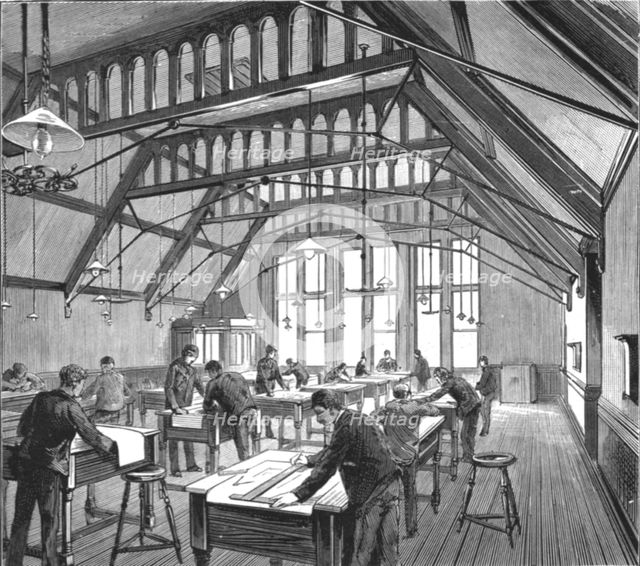 ''The Walker Engineering Laboratories at Liverpool; The Drawing Hall', 1890. Creator: Unknown.