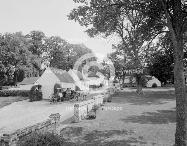 The Wall at the edge of the lawn at Mt. Vernon, c.between 1910 and 1920. Creator: Unknown.