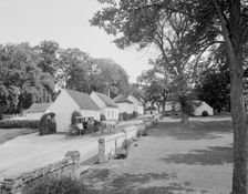 The Wall at the edge of the lawn at Mt. Vernon, c.between 1910 and 1920. Creator: Unknown