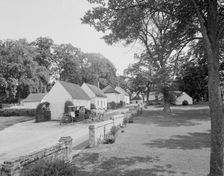 The Wall at the edge of the lawn at Mt. Vernon, c.between 1910 and 1920. Creator: Unknown