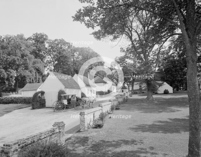 The Wall at the edge of the lawn at Mt. Vernon, c.between 1910 and 1920. Creator: Unknown.