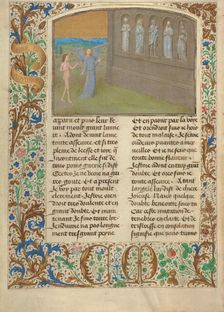 The Wall of Heaven Where the Bad but Not Very Bad Are in Temporary Discomfort, 1475. Creator: Simon Marmion