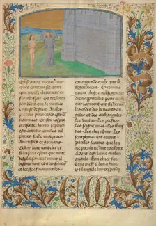 The Wall of Metals and Jewels Surrounding Angels and Saints; Les Visions du chevalier Tondal, 1475. Creator: Simon Marmion