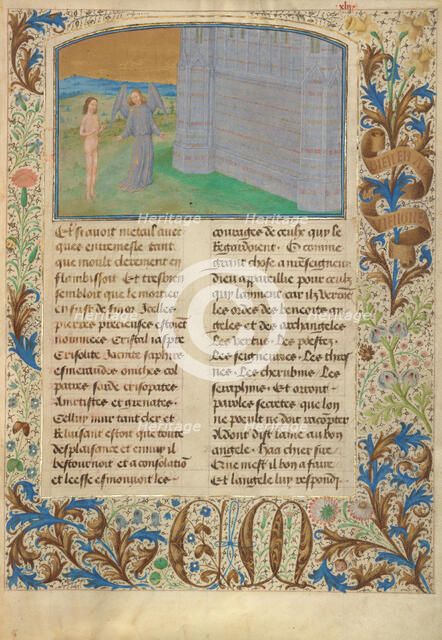 The Wall of Metals and Jewels Surrounding Angels and Saints; Les Visions du chevalier Tondal, 1475. Creator: Simon Marmion.