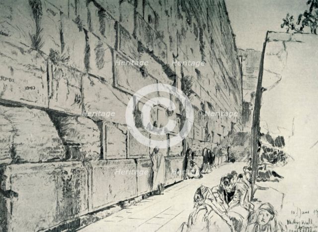 'The Wall of the Wailing-Place', 1902. Creator: John Fulleylove.