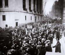 The Wall Street Crash, New York City, USA, Thursday, 24 October 1929. Creator: Unknown