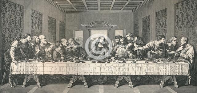 The wall painting of `The Last Supper`, at Milan, 1883. Artist: Unknown.