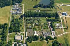 The walled garden and stables at Castle Howard, North Yorkshire, 2022. Creator: Emma Trevarthen