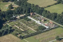 The walled kitchen garden, palm house and vineries at Clumber Park, Nottinghamshire, 2024. Creator: Robyn Andrews