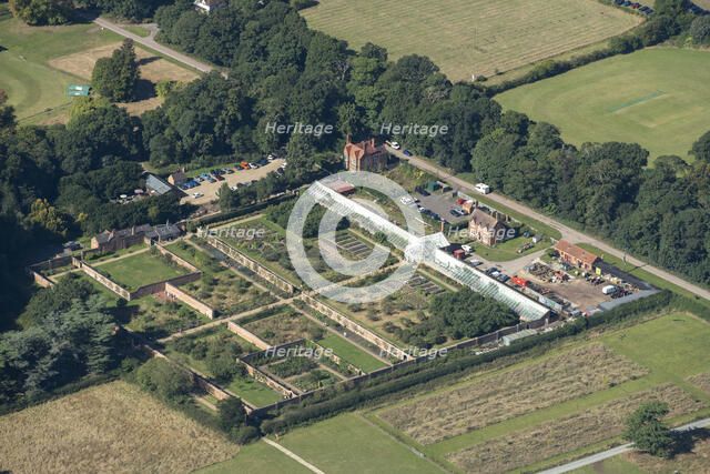 The walled kitchen garden, palm house and vineries at Clumber Park, Nottinghamshire, 2024. Creator: Robyn Andrews.