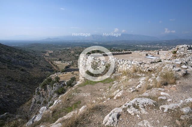 The walls of Mycenae, Greece. Artist: Samuel Magal