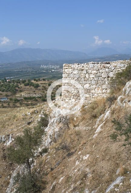 The walls of Mycenae, Greece. Artist: Samuel Magal