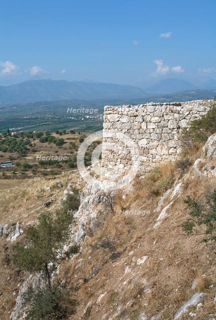 The walls of Mycenae, Greece. Creator: Samuel Magal.