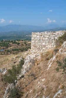The walls of Mycenae, Greece. Creator: Samuel Magal