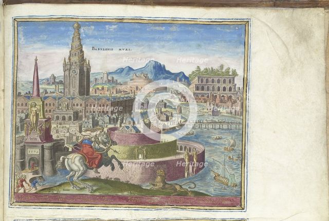 The Walls of Babylon (from the series The Eighth Wonders of the World), 1572. Artist: Galle, Philipp (Philips) (1537-1612)