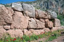 The walls of Delphi, Greece. Creator: Samuel Magal