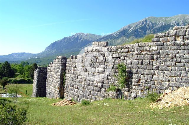 The walls of Dodona, Greece. Creator: Samuel Magal.