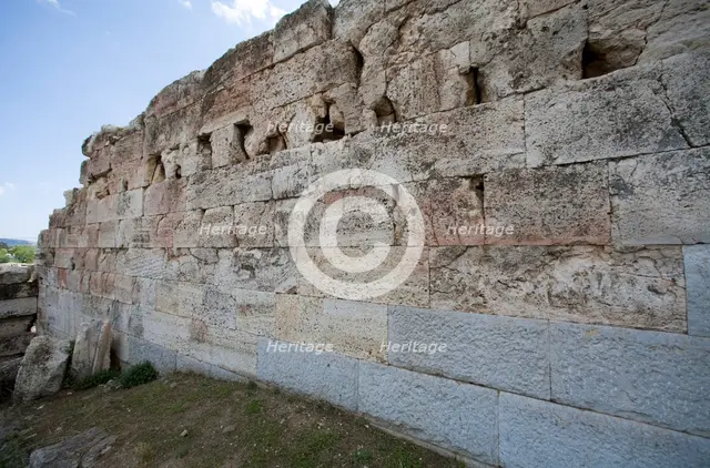 The walls of Eleusis, Greece. Creator: Samuel Magal.