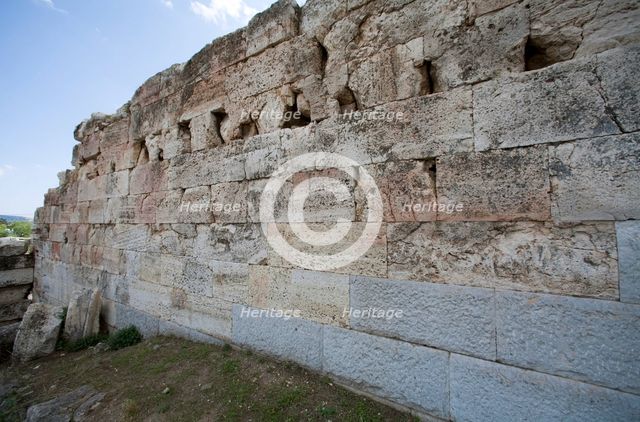 The walls of Eleusis, Greece. Creator: Samuel Magal.