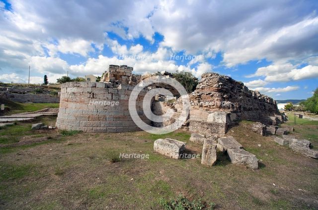 The walls of Eleusis, Greece. Creator: Samuel Magal.