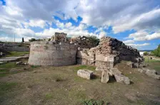 The walls of Eleusis, Greece. Creator: Samuel Magal
