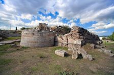 The walls of Eleusis, Greece. Creator: Samuel Magal
