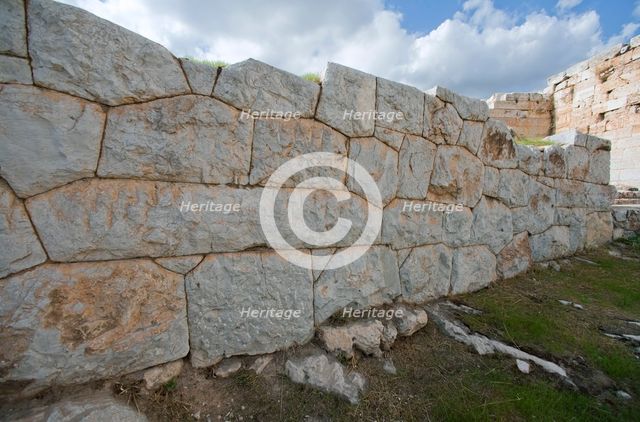 The walls of Eleusis, Greece. Creator: Samuel Magal.