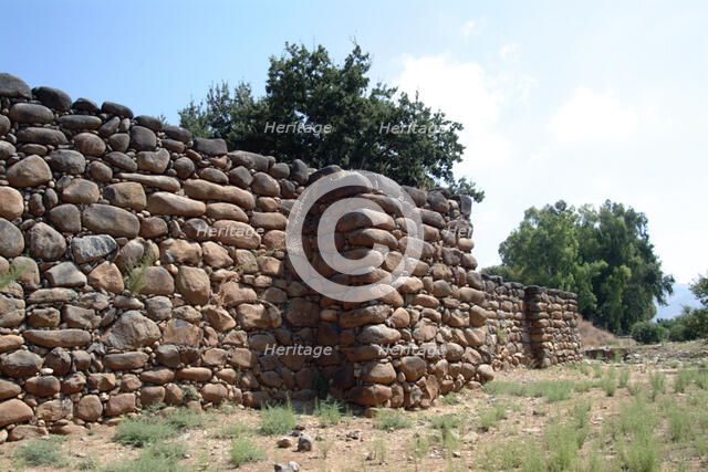 The walls of Tel Dan, Israel. Artist: Samuel Magal