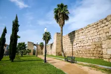 The walls of the Arab fortress (alcazaba) at Merida, Spain, 2007. Creator: Samuel Magal
