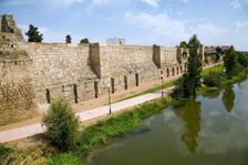 The walls of the Arab fortress (alcazaba) at Merida, Spain, 2007. Creator: Samuel Magal