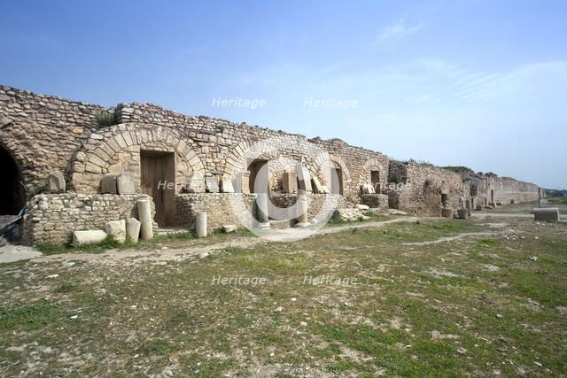 The walls at Bulla Regia, Tunisia. Artist: Samuel Magal