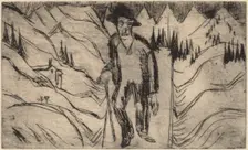 The Wanderer, 1922. Creator: Ernst Kirchner