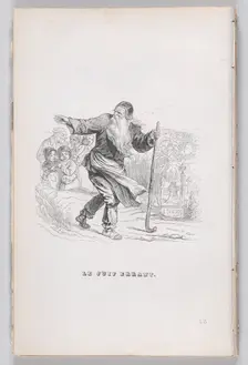 The Wandering Jew from The Complete Works of Béranger, 1836. Creator: Henry Isidore Chevauchet