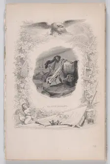 The Wandering Jew, from The Songs of Béranger, 1829. Creators: Melchior Péronard, Joubert