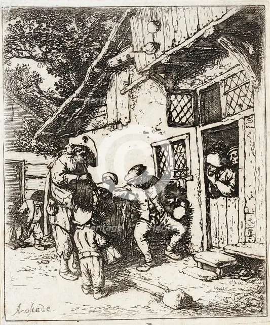 The Wandering Musicians, c1642. Creator: Adriaen van Ostade.