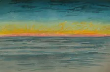 The Waning Polar Day, 22nd September 1893. Pastel Sketch 1893 (1897). Artist: Fridtjof Nansen