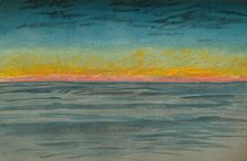 The Waning Polar Day, 22nd September 1893. Pastel Sketch 1893 (1897). Artist: Fridtjof Nansen